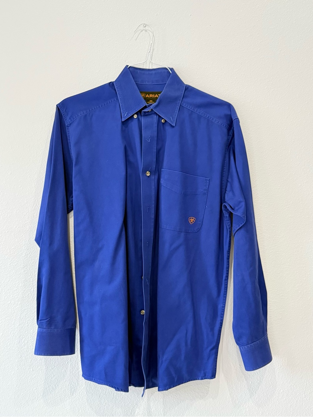 Ariat Men’s Cobalt Blue Long-Sleeve Button-Down Shirt